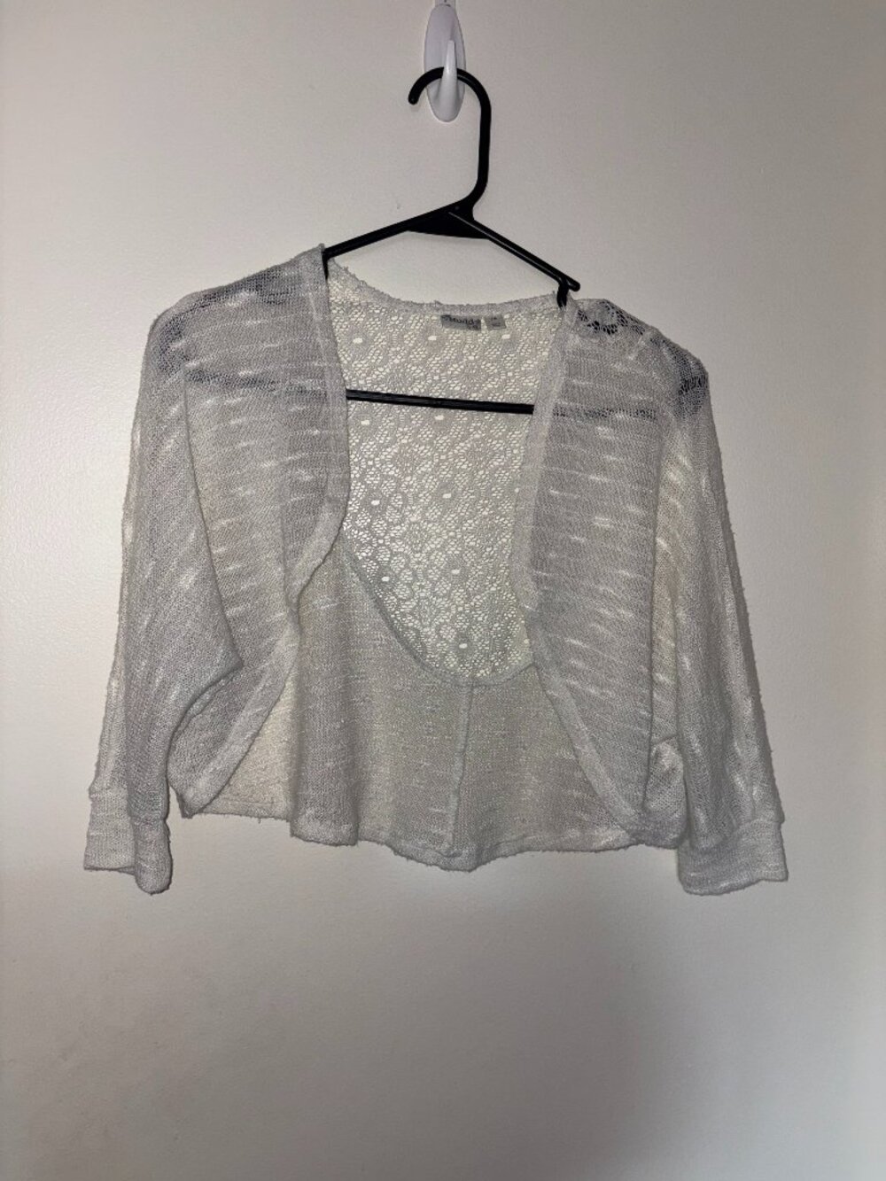 Y2K Mudd Sheer Knit Cardigan / Open-Front Shrug